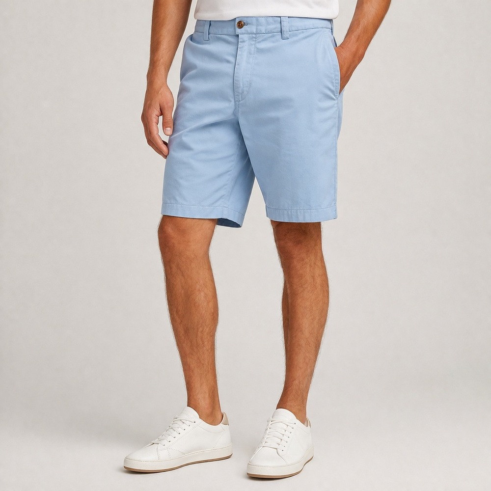 Brooks Brothers Blue Bermuda Shorts Cotton Preppy Chino Sz 35 Preppy Ivy League
